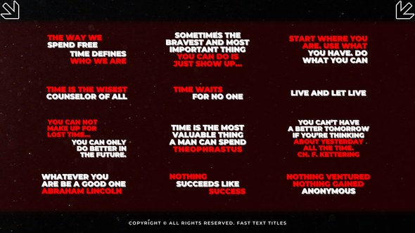 Videohive Fast Text Titles | AE Titles template preview