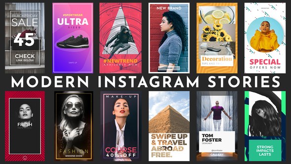 Instagram Stories Video Displays template preview