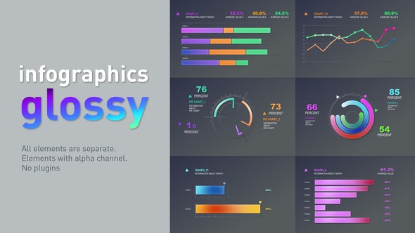 Videohive Infographics glossy Infographics template preview