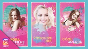 Videohive Splatter Instagram version IGTV Openers template preview