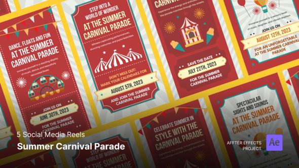 Videohive Summer Carnival Promo - Instagram Reels Product Promo template preview