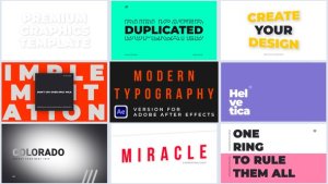 Videohive Modern Typography 48332133 Titles template preview