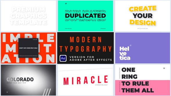 Videohive Modern Typography 48332133 Titles template preview