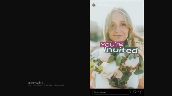 Videohive Wedding Invitation // Vertical Stories Video Displays template preview