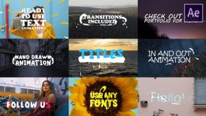 Videohive 2d Lyric Titles | After Effects Template Titles template preview