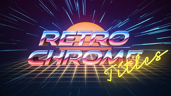 Videohive Retro Chrome Titles Titles template preview