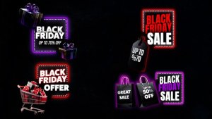 Videohive Black Friday Sale Lower Thirds Titles template preview