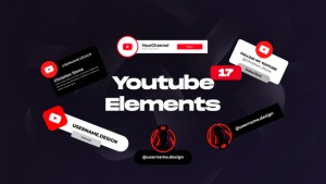 Videohive Youtube Social Media Elements Broadcast-packages template preview