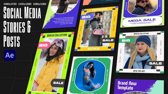 Videohive Social Media Posts & Stories Pack Product Promo template preview