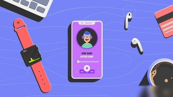 Videohive Smartphone Music Visualizer Openers template preview