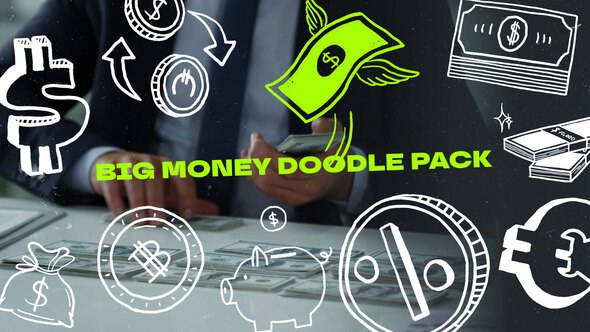 Videohive Big Money Doodles Elements template preview
