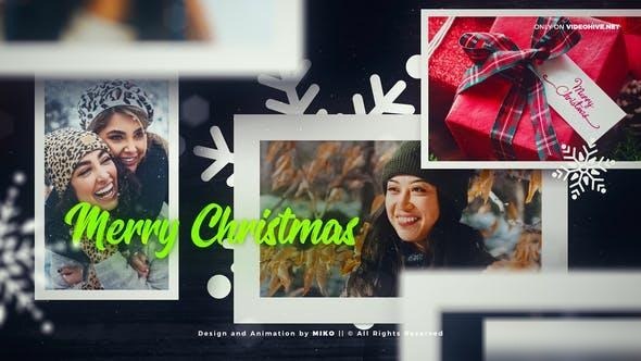 Videohive Christmas Photos Opener Openers template preview
