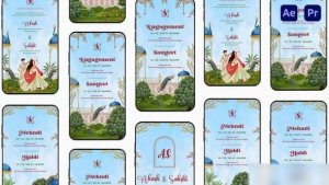 Videohive Indian Wedding Invitation Instagram Story 56805701 Elements template preview