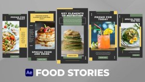 Videohive Food Stories for After Effects Product Promo template preview