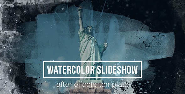 Videohive Watercolor Parallax Slideshow Video Displays template preview