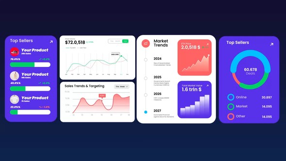 Videohive Chart & Number Infographic Elements template preview