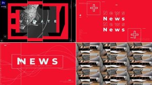 Minimal News Typo Intro Premiere Pro template preview