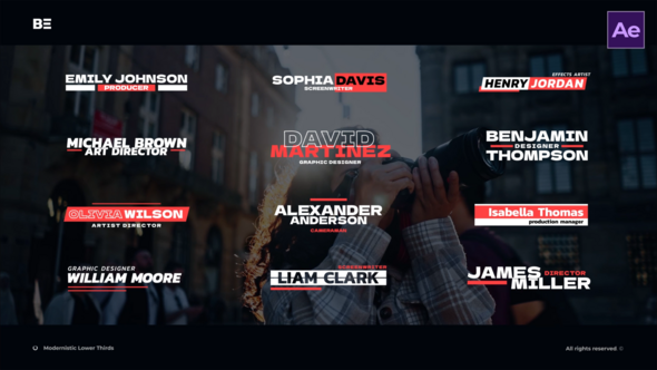 Videohive Modernistic Lower Thirds  AE Elements template preview
