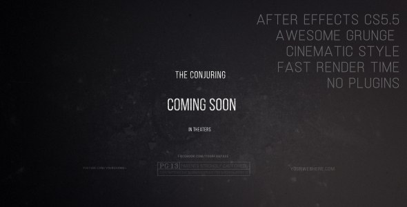 Videohive The Conjuring - Cinematic Trailer Video Displays template preview
