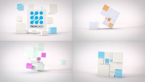 Videohive Clean Dynamic Cubes Logo Reveals Logo Stings template preview