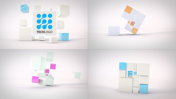 Videohive Clean Dynamic Cubes Logo Reveals Logo Stings template preview