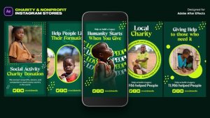 Videohive Charity & Nonprofit Instagram Stories Template Product Promo template preview