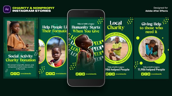 Videohive Charity & Nonprofit Instagram Stories Template Product Promo template preview