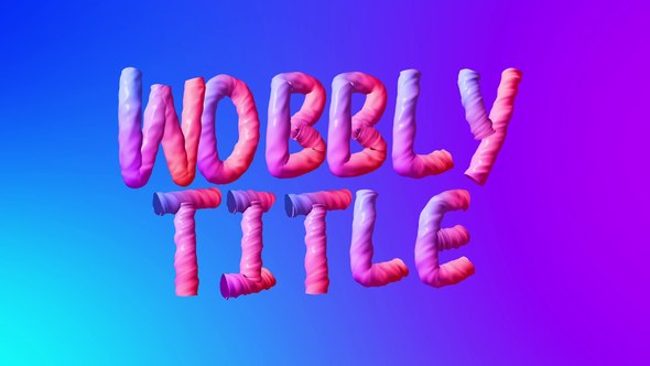 Videohive Wobbly Title Titles template preview