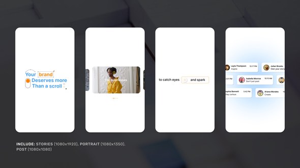 Videohive Vertical Brand Intro Openers template preview