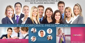 Videohive Flat Corporate Presentation Openers template preview