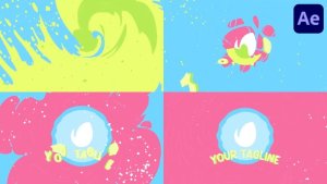 Videohive Colorful Cartoon Liquid Logo for After Effects Logo Stings template preview