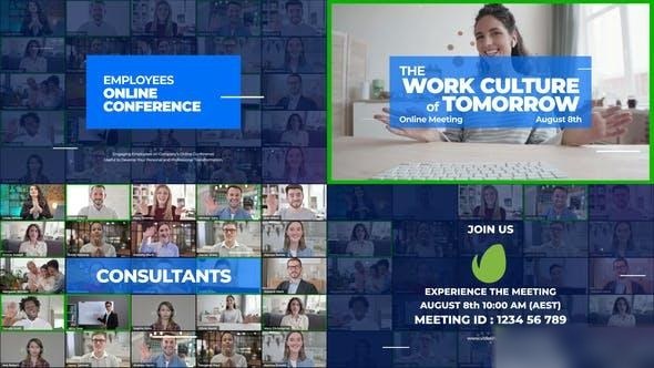 Videohive Online Meeting Video Conference Promo Openers template preview