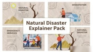 Videohive Natural Disaster Explainer Animation Scene Pack Elements template preview