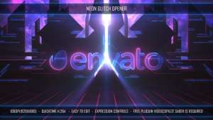 Videohive Neon Glitch Opener Openers template preview