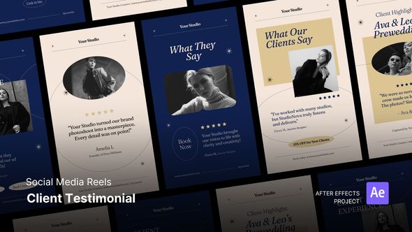 Videohive Reels - Client Testimonials After Effect Project Files Product Promo template preview
