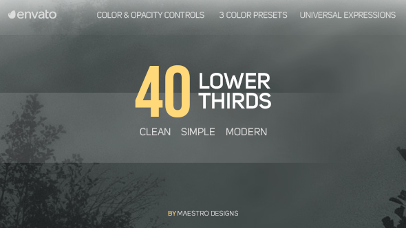 40 Lower Thirds Video Displays template preview