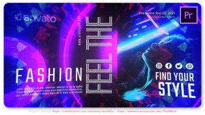 Neon Chic Fashion Opener Premiere Pro template preview