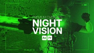Premium Overlays Night Vision Premiere Pro template preview