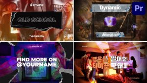 Old School Typography | Premiere Pro MOGRT Premiere Pro template preview