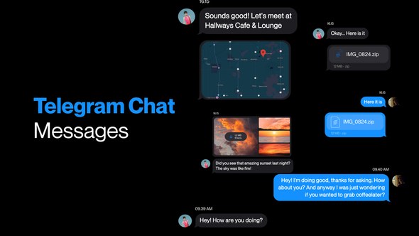 Videohive Telegram Messages Chat Openers template preview