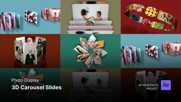 Videohive Photo Display - 3D Carousel Slide After Effects Project Files Video Displays template preview
