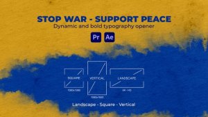 Videohive Stop War - Support Peace Titles template preview