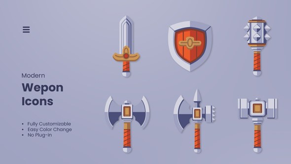 Videohive Weapon Asset Elements template preview