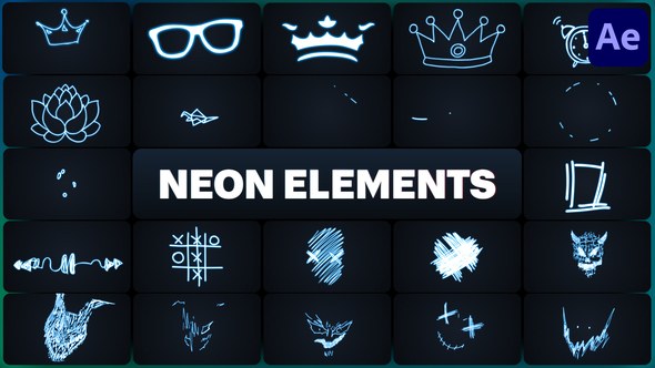 Videohive Neon Elements for After Effects 50689371 Elements template preview