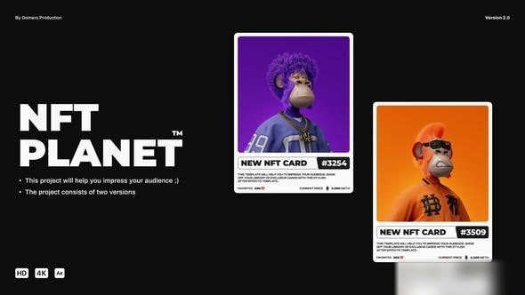 Videohive NFT PLANET Openers template preview