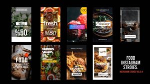 Videohive Food Istagram Stories Product Promo template preview