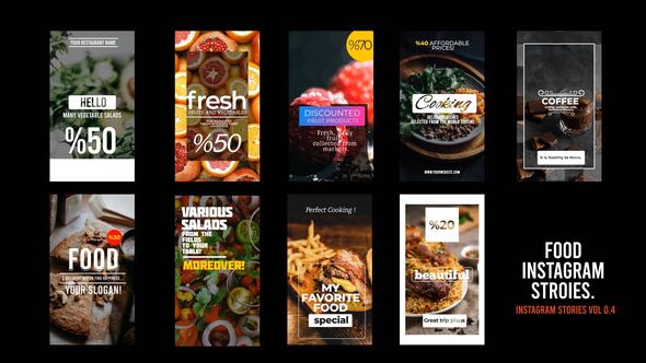 Videohive Food Istagram Stories Product Promo template preview