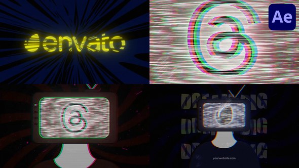 Videohive TV Head Logo for After Effects Logo Stings template preview