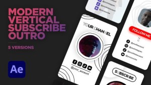 Videohive Modern Vertical Subscribe Outro Elements template preview