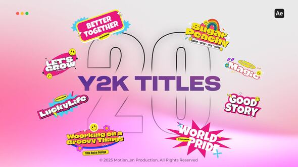 Videohive Groovy Y2K Titles Titles template preview